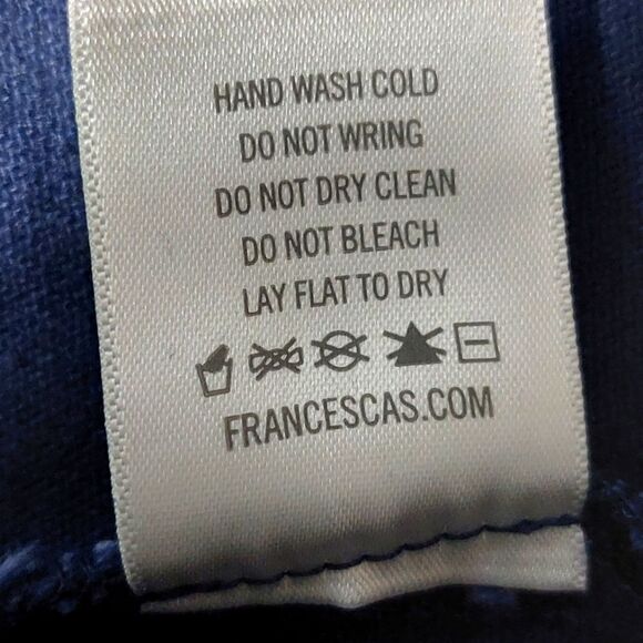 Mi Ami Women's Bohemian Floral  Embroidered 100% Cotton Navy Mini Skirt EUC - Picture 8 of 13